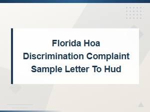 File an Hoa Discrimination Complaint with Hud in Florida