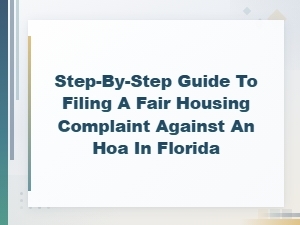 How to File a Fair Housing Complaint Against an Hoa
